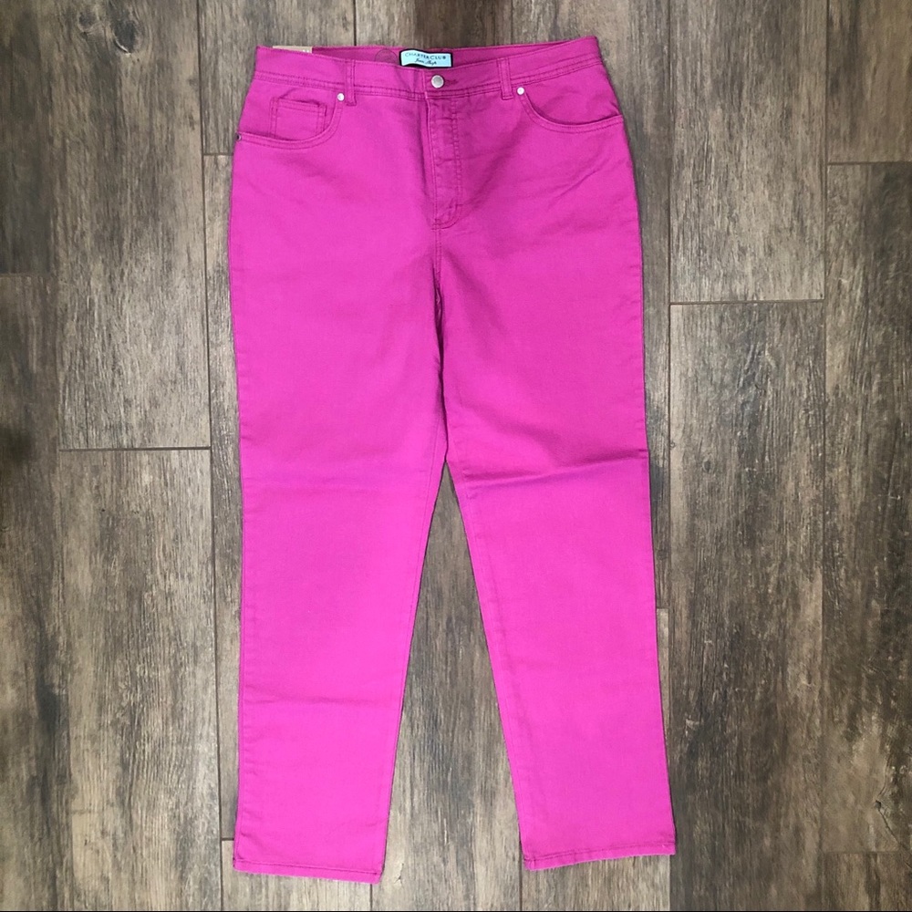 NWT Charter Club Pink Classic Narrow Leg Jeans